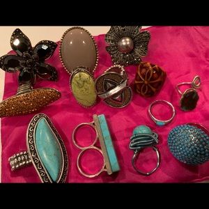 Various rings - costume jewelry